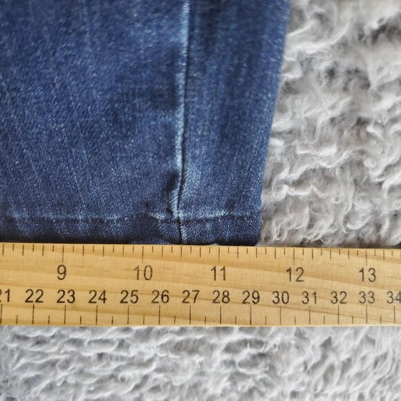 EVRI Jeans Womens 18W Blue Wide Leg Stretch Denim Mid Rise Cropped Capri - Picture 8 of 12